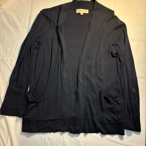Jones New York Navy Open Front Cardigan Sz small
